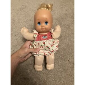 Magic Nursery Baby Doll 1989 Mattel  Original Cherry Summer Dress Blue Eyes VTG